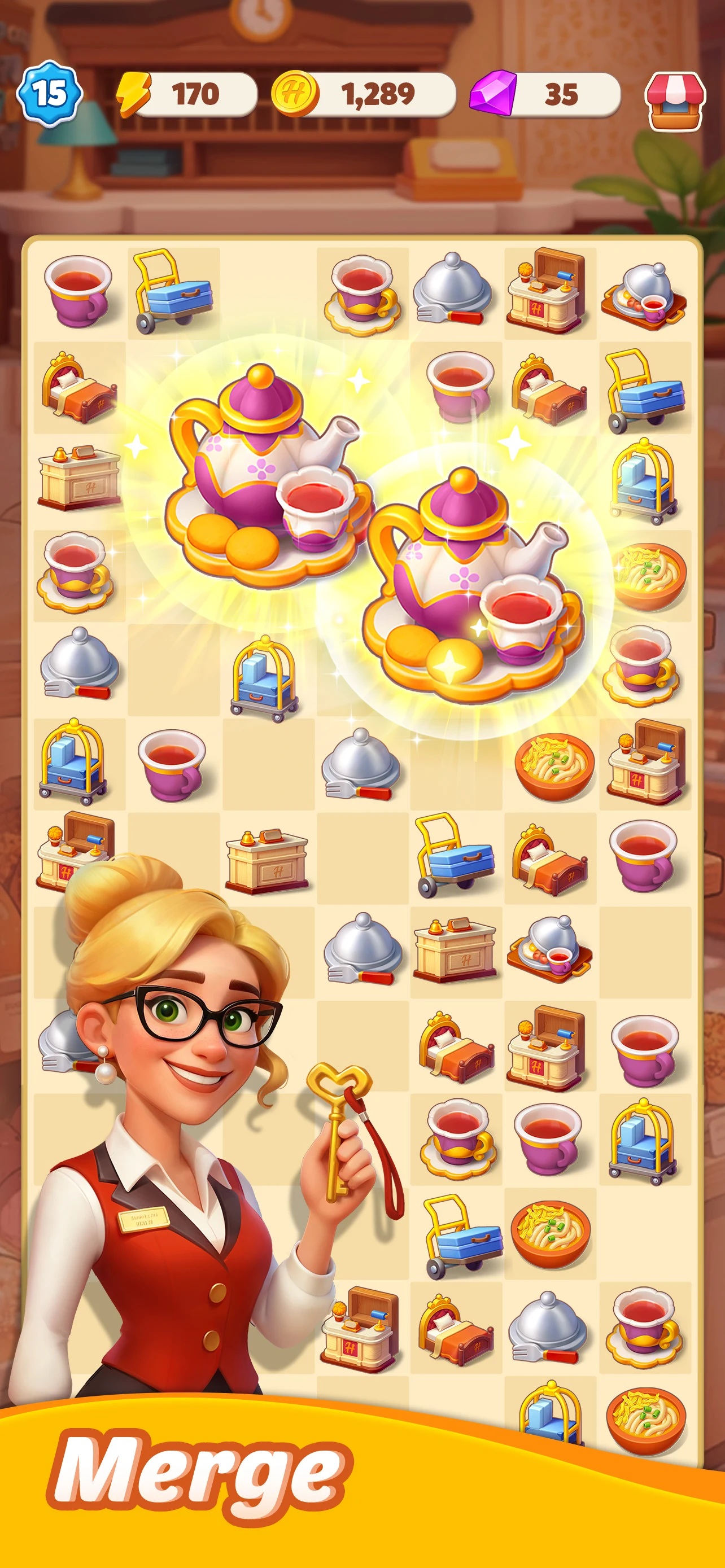 Hotel Legacy: Merge Game screenshot